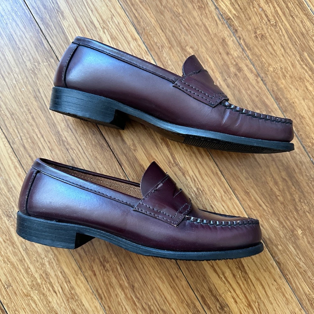 GH Bass Weejuns BASS DIANE Penny Loafers Women’s 6.5 Burgundy Leather EUC